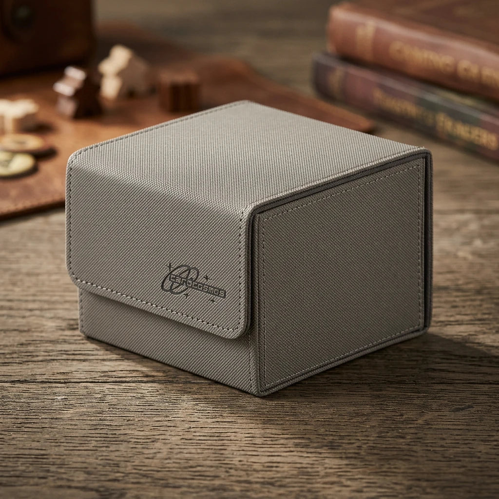 cardcosmos - Caja de entrenador élite Premium Toploader 60+ - Gris