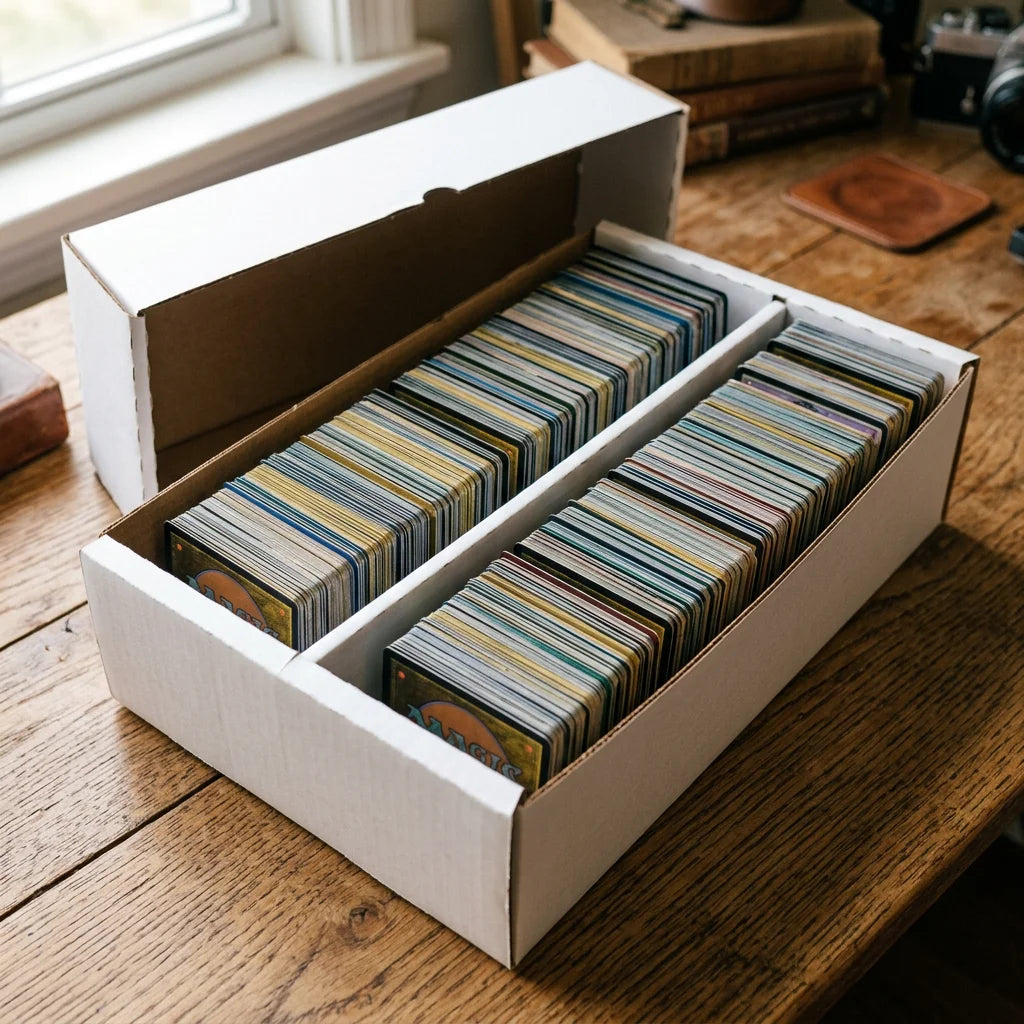 cardcosmos Card Boxes for 2000 Cards – Storage Boxes with 2 Rows