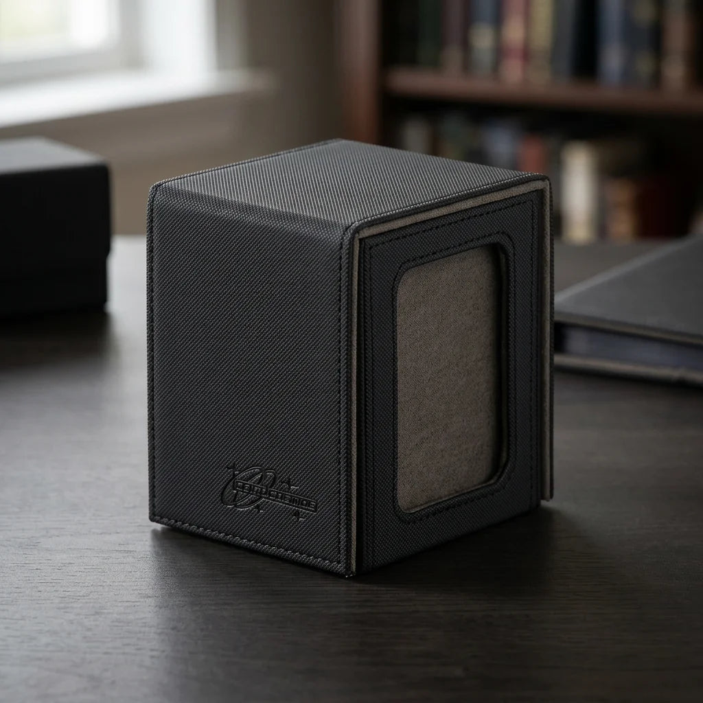 cardcosmos - Caja para mazo Commander 100+ con ventana - Negro