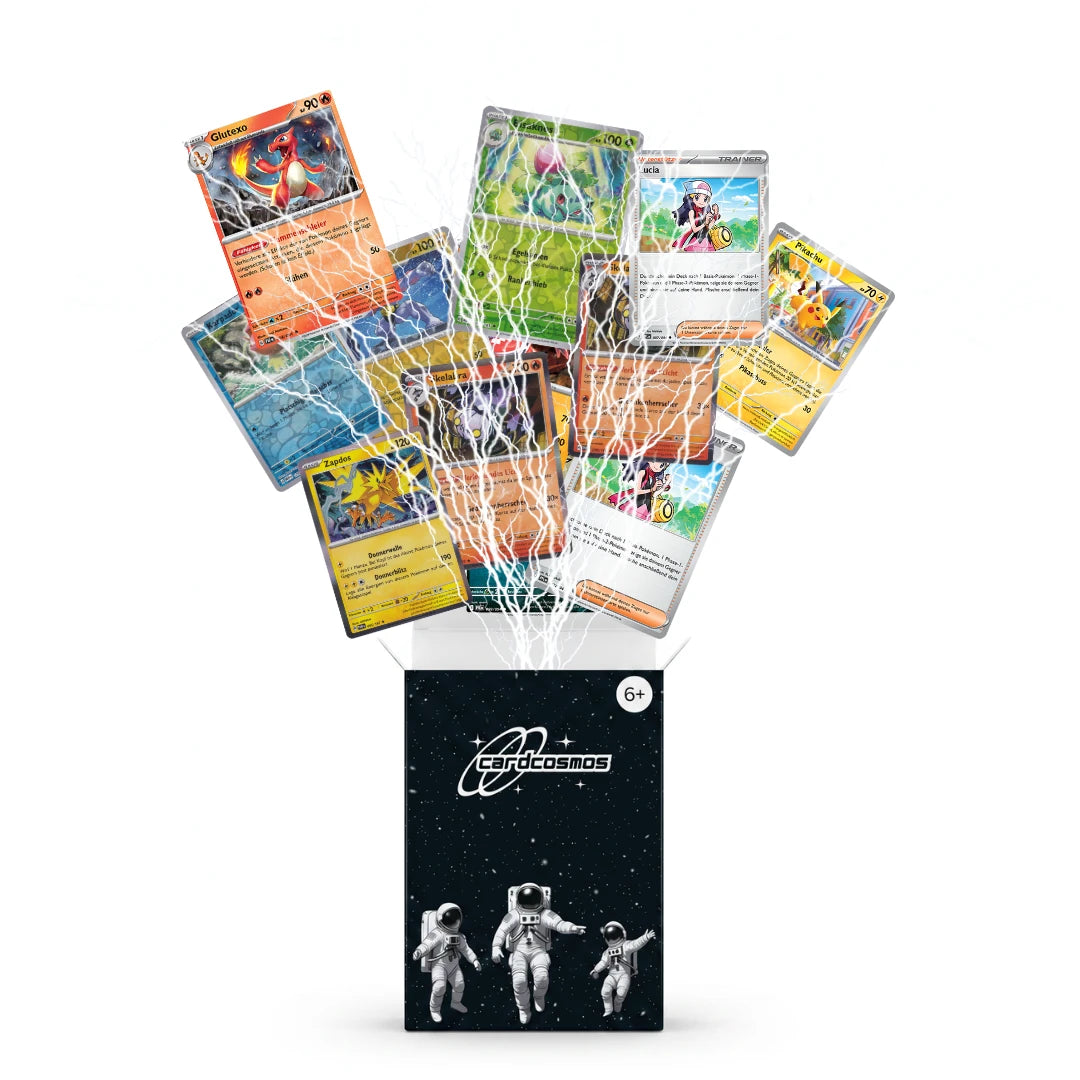 Set de cartas Pokémon Alemán – 200 cartas incl. 25 Holo + 100 fundas para cartas