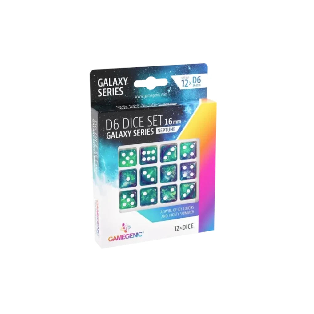 Gamegenic Galaxy Series D6 Dice Set Neptune 12 mm – 36 Dice