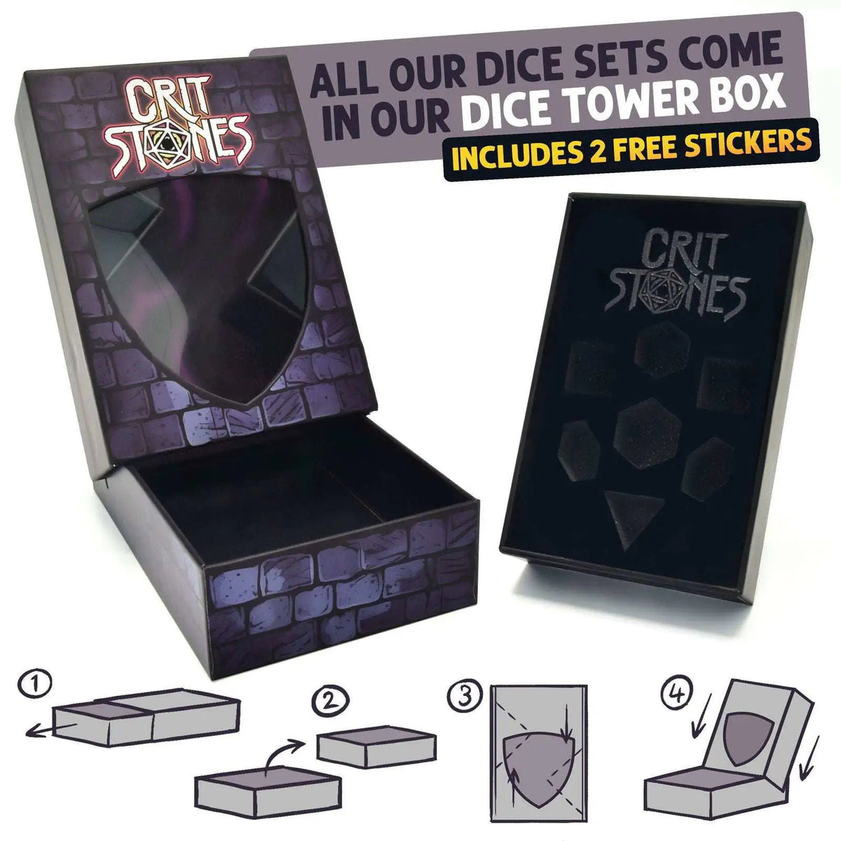 Glassstaff - Blue Bane Liquid Core RPG Dice Set - CritStones Dice