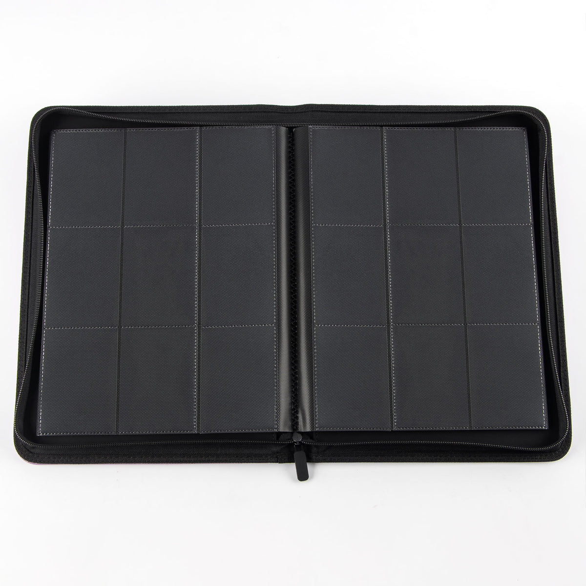 cardcosmos - Carpeta con cremallera 9 bolsillos premium de cuero - Lila