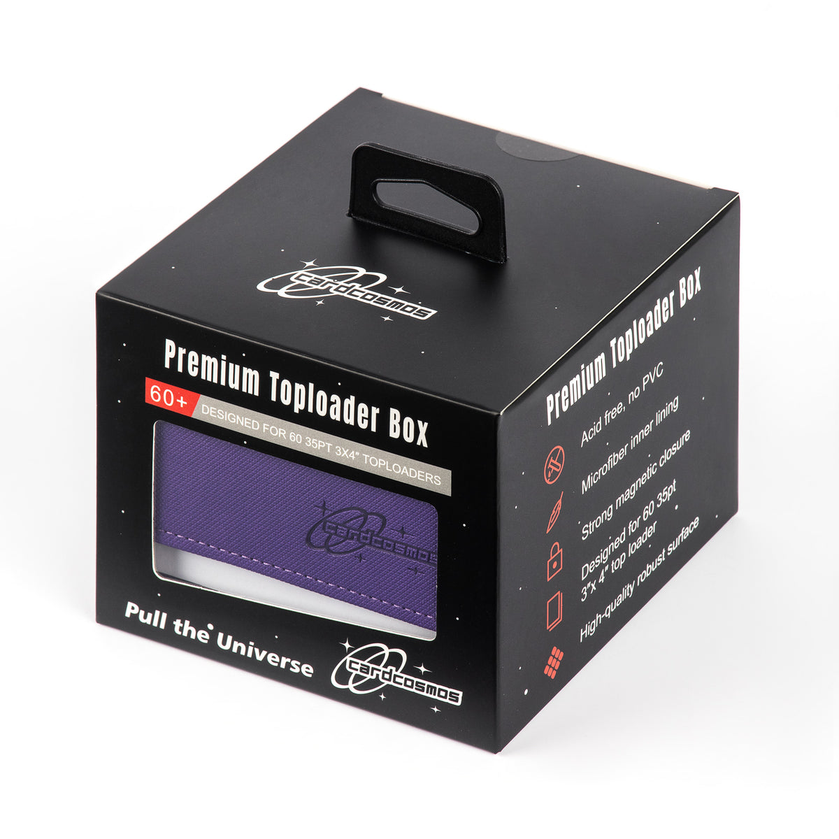 cardcosmos - Caja premium para mazo Toploader 60+ - Lila