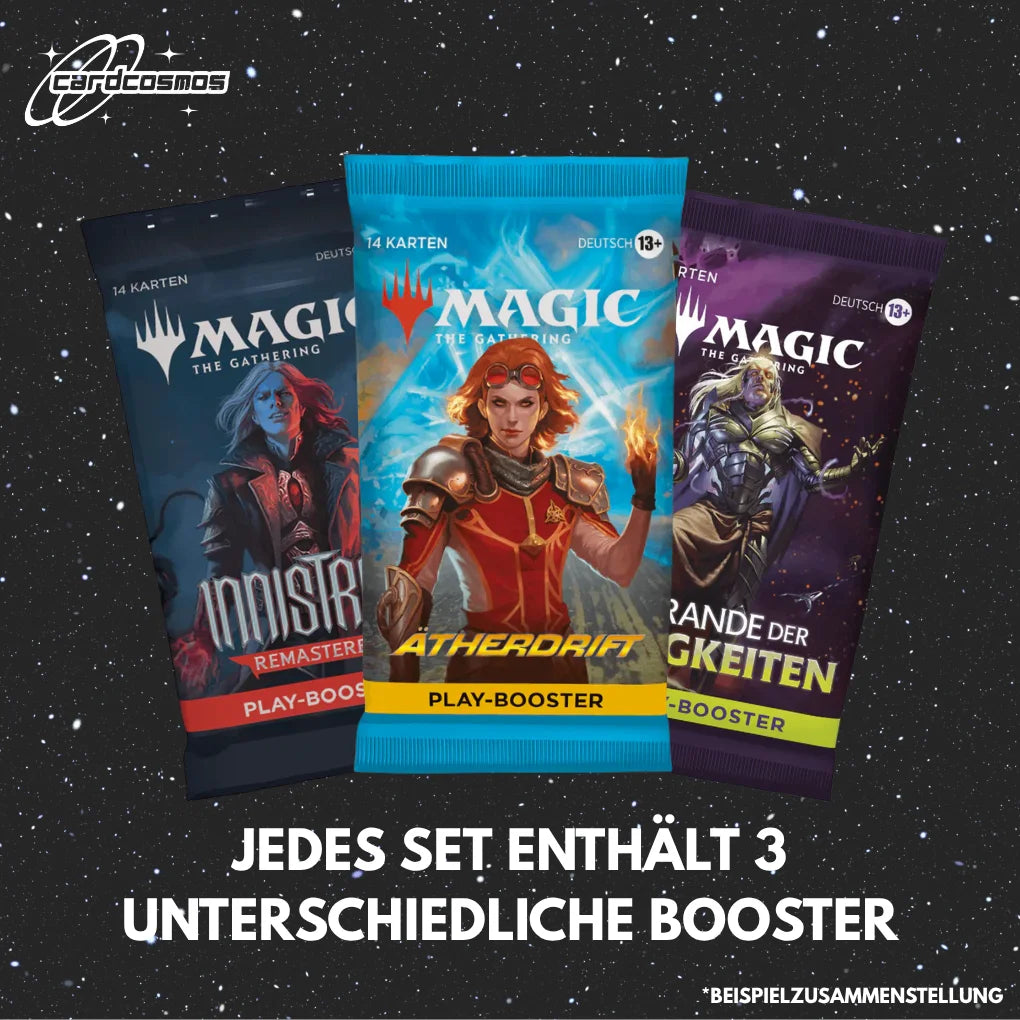 Magic: The Gathering Mystery Play Booster Set German – 3 Different Random Boosters