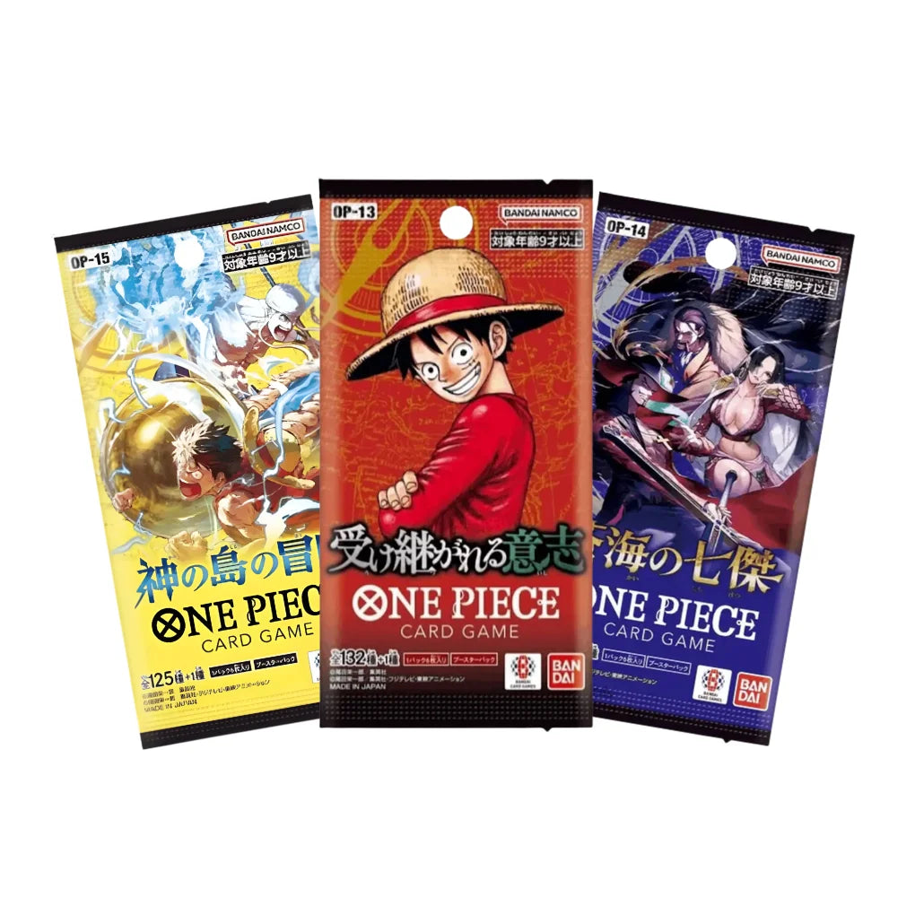 One Piece Card Game Set misterioso de sobres japonés – 3 sobres aleatorios diferentes