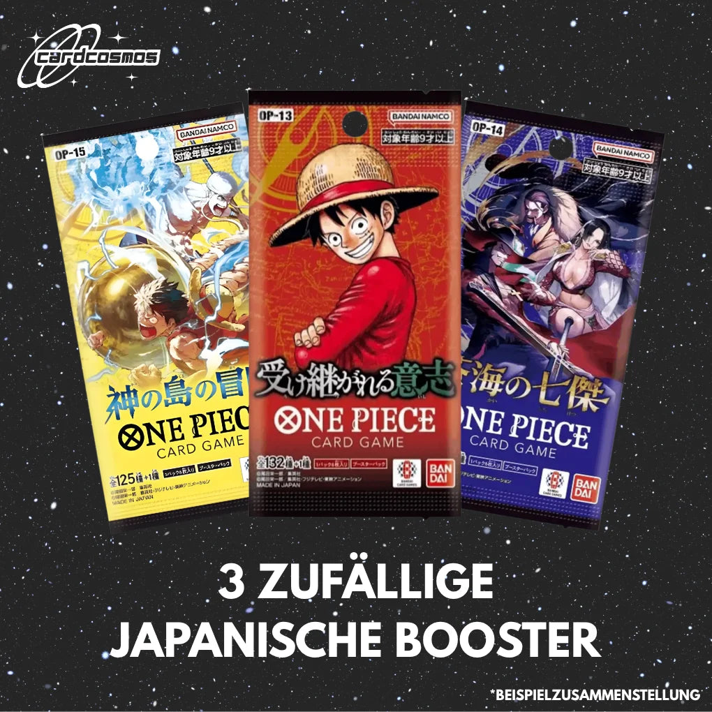 One Piece Card Game Set misterioso de sobres japonés – 3 sobres aleatorios diferentes