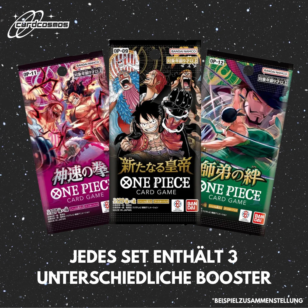 One Piece Card Game Set misterioso de sobres japonés – 3 sobres aleatorios diferentes
