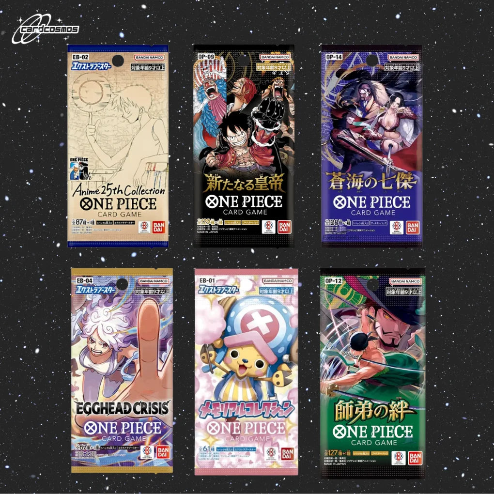 One Piece Card Game Set misterioso de sobres japonés – 3 sobres aleatorios diferentes