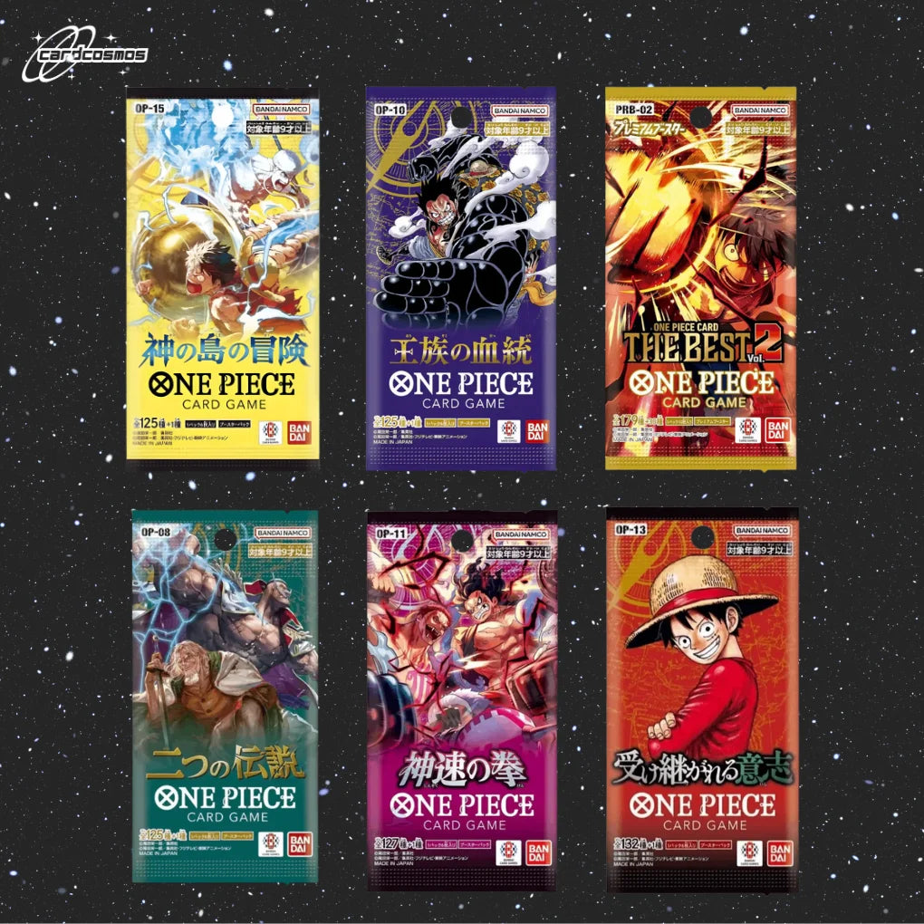 One Piece Card Game Set misterioso de sobres japonés – 3 sobres aleatorios diferentes