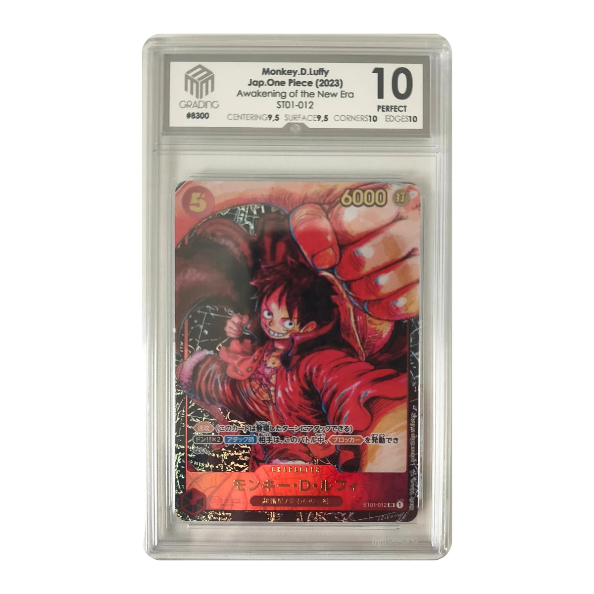 One Piece - Monkey D. Luffy ST01-012 (Awakening of the New Era) – Grading M3 10 Perfecto