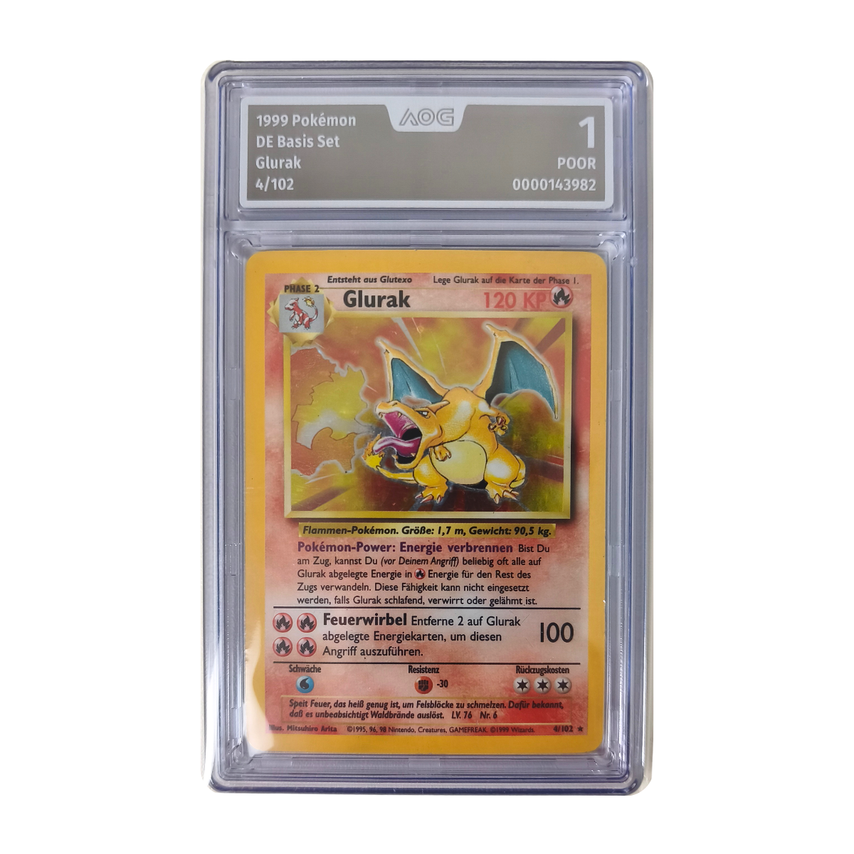 Pokémon - Charizard Holo #4/102 (Basis Set) – AOG 1 Poor