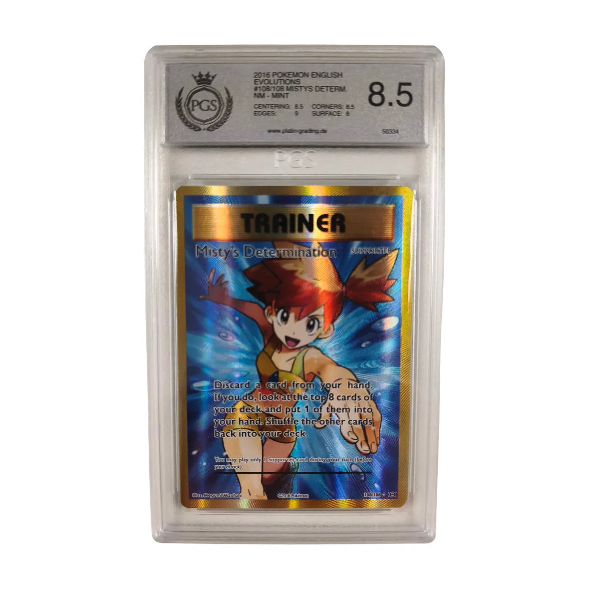 Pokémon - Misty's Determination Full Art #108/108 (Evolutions) – PGS 8.5 NM-Mint