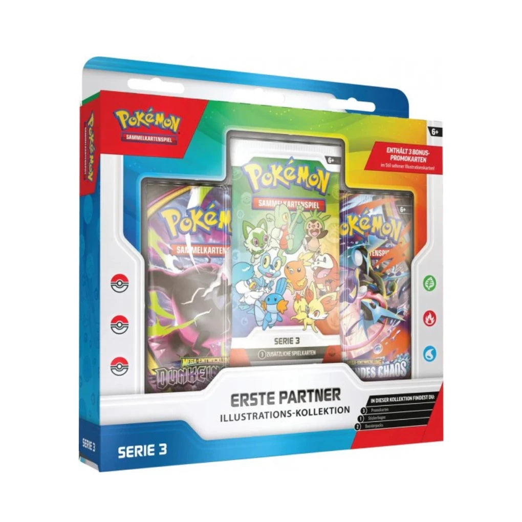 Pokémon - Primera colección de ilustraciones de socios Caja serie 3 - Alemán