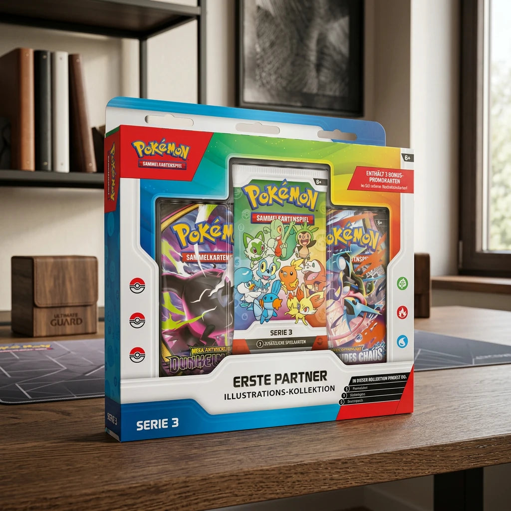 Pokémon - Primera colección de ilustraciones de socios Caja serie 3 - Alemán