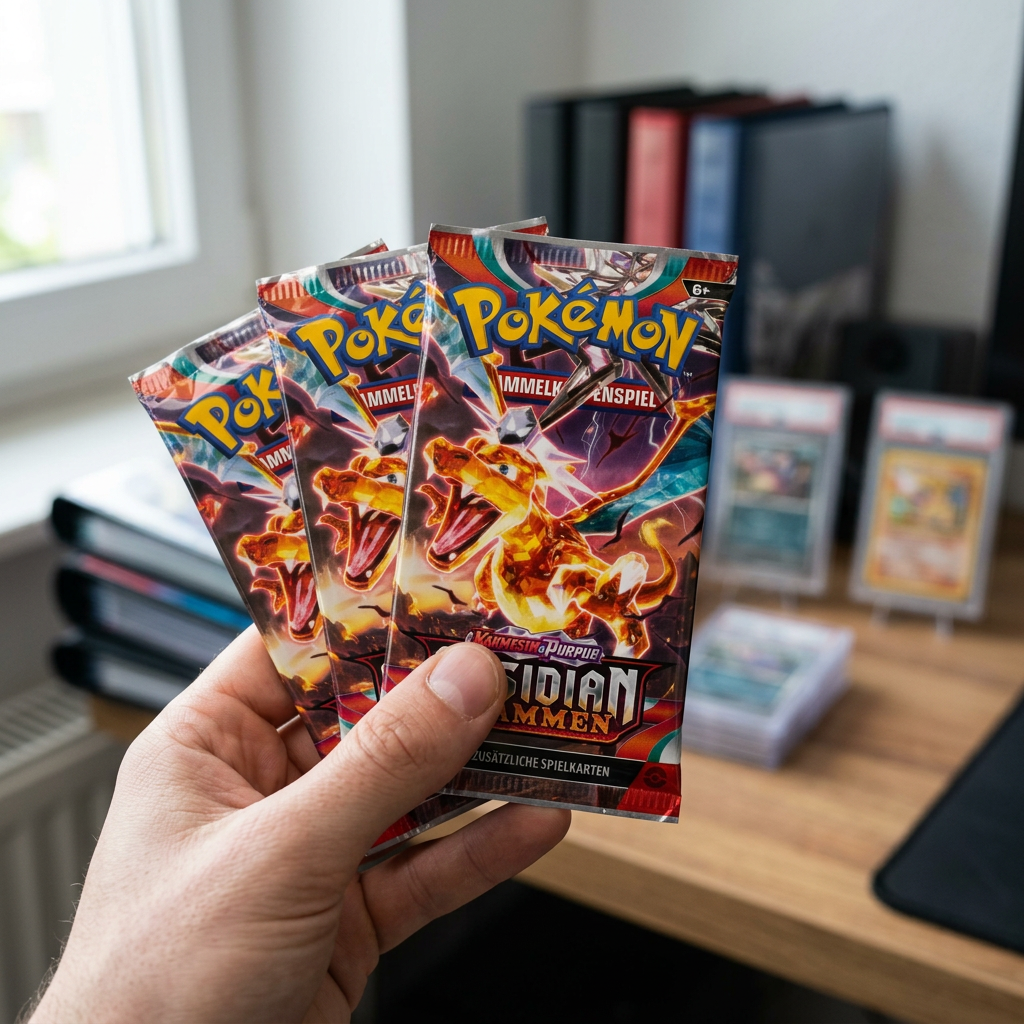 Pokémon - Karmesin & Purpur Obsidianflammen Caja de sobres - Alemán