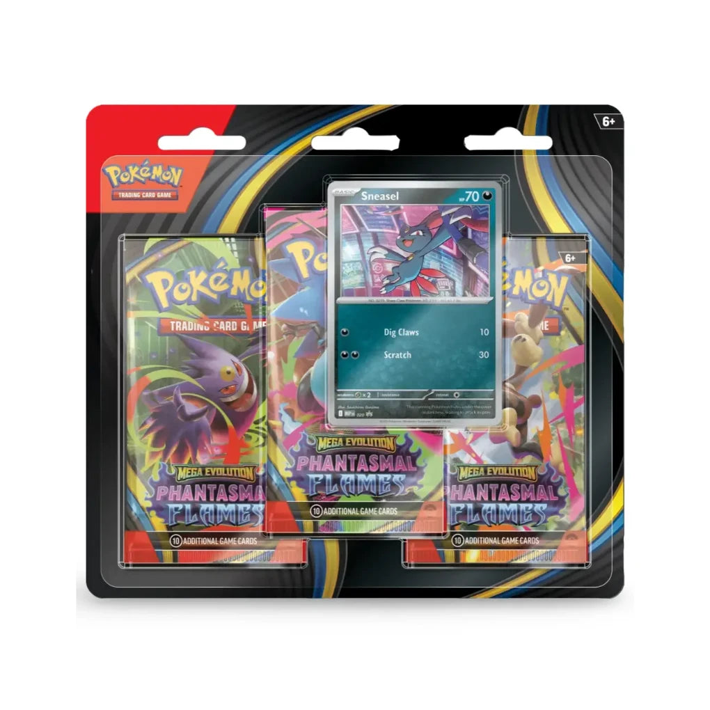 Pokémon - Blíster de 3 sobres Phantasmal Flames Sneasel Inglés