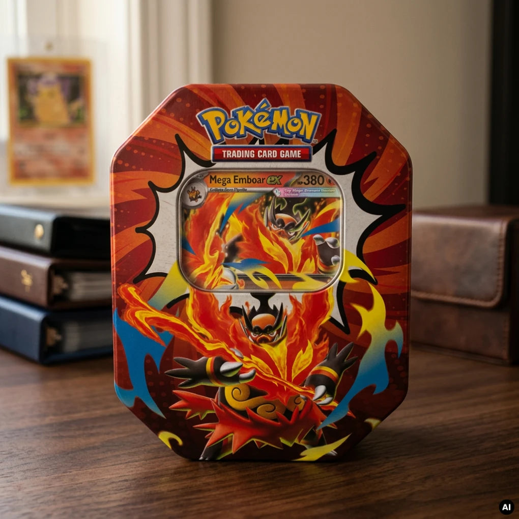 Pokémon - Ascended Heroes Mega Emboar ex Lata - Inglés