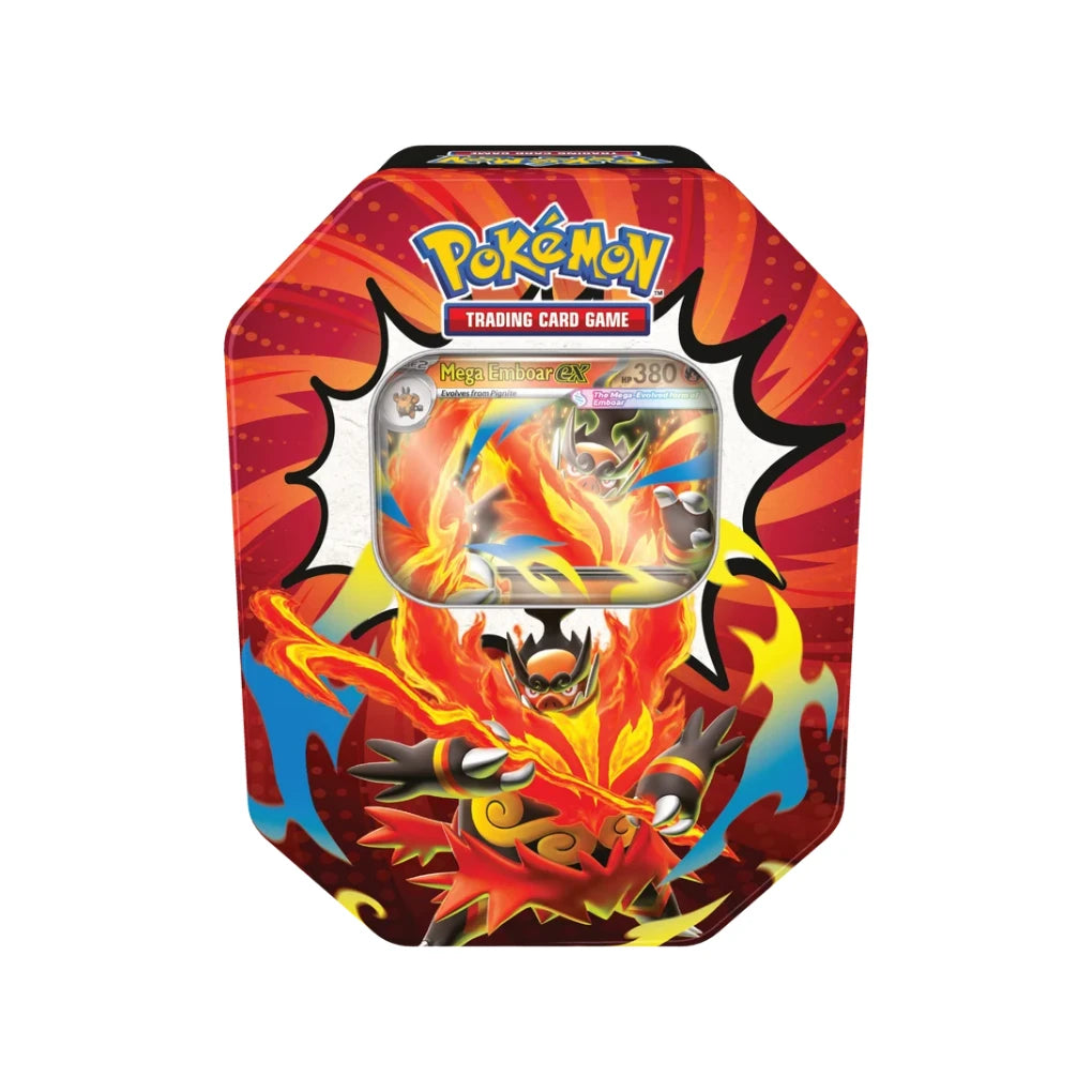Pokémon - Ascended Heroes Mega Emboar ex Lata - Inglés