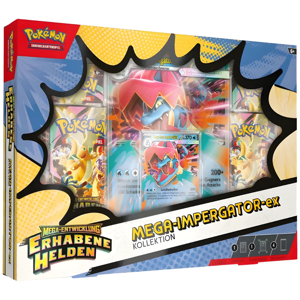 Pokémon - Mega Entwicklung Erhabene Helden – Mega Impergator ex Caja colección - Alemán