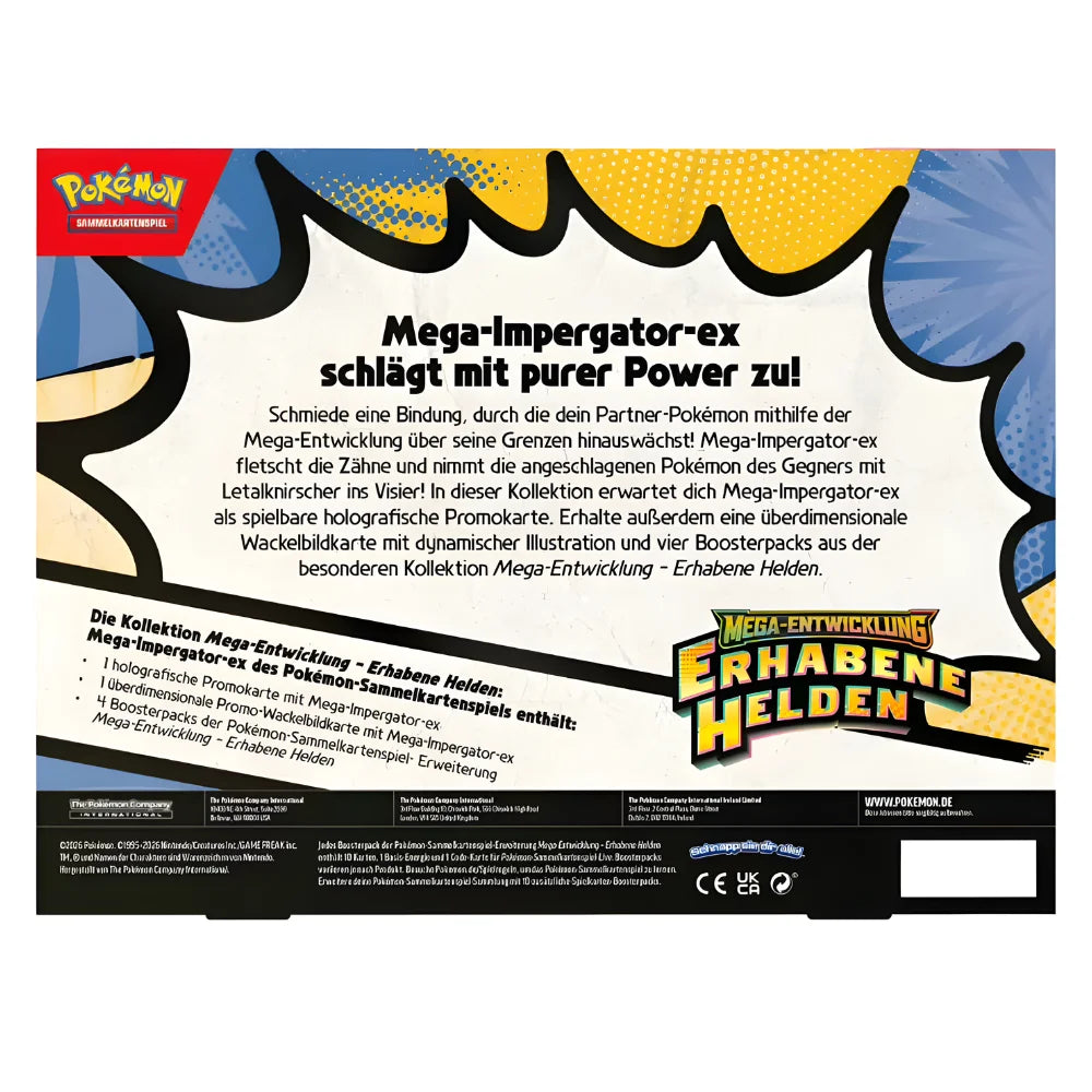 Pokémon - Mega Entwicklung Erhabene Helden – Mega Impergator ex Caja colección - Alemán