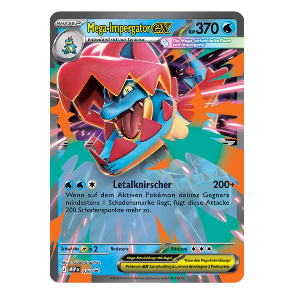 Pokémon - Mega Entwicklung Erhabene Helden – Mega Impergator ex Caja colección - Alemán