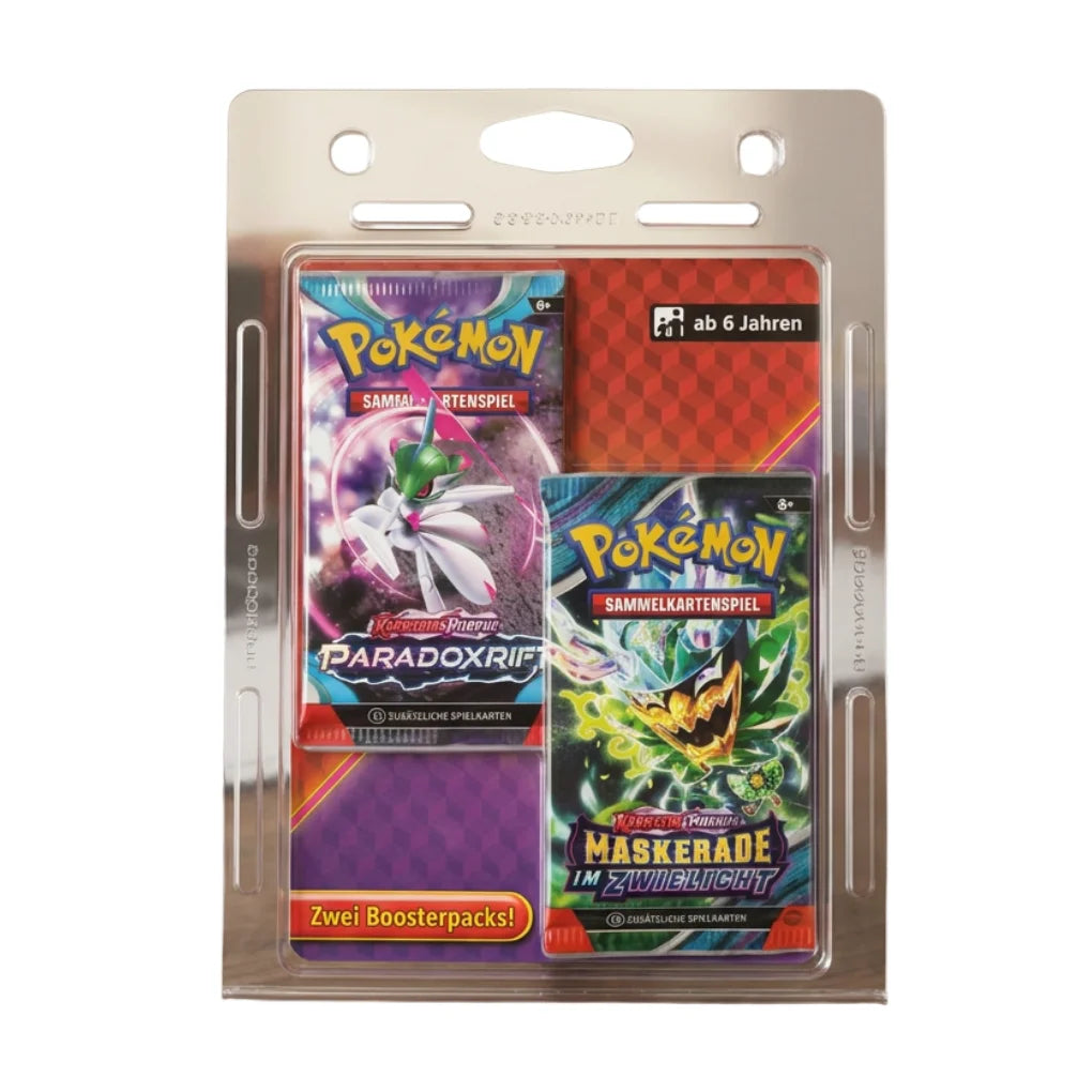Pokémon - Paradox Rift & Maskerade im Zwielicht Blíster 2-Pack - Alemán