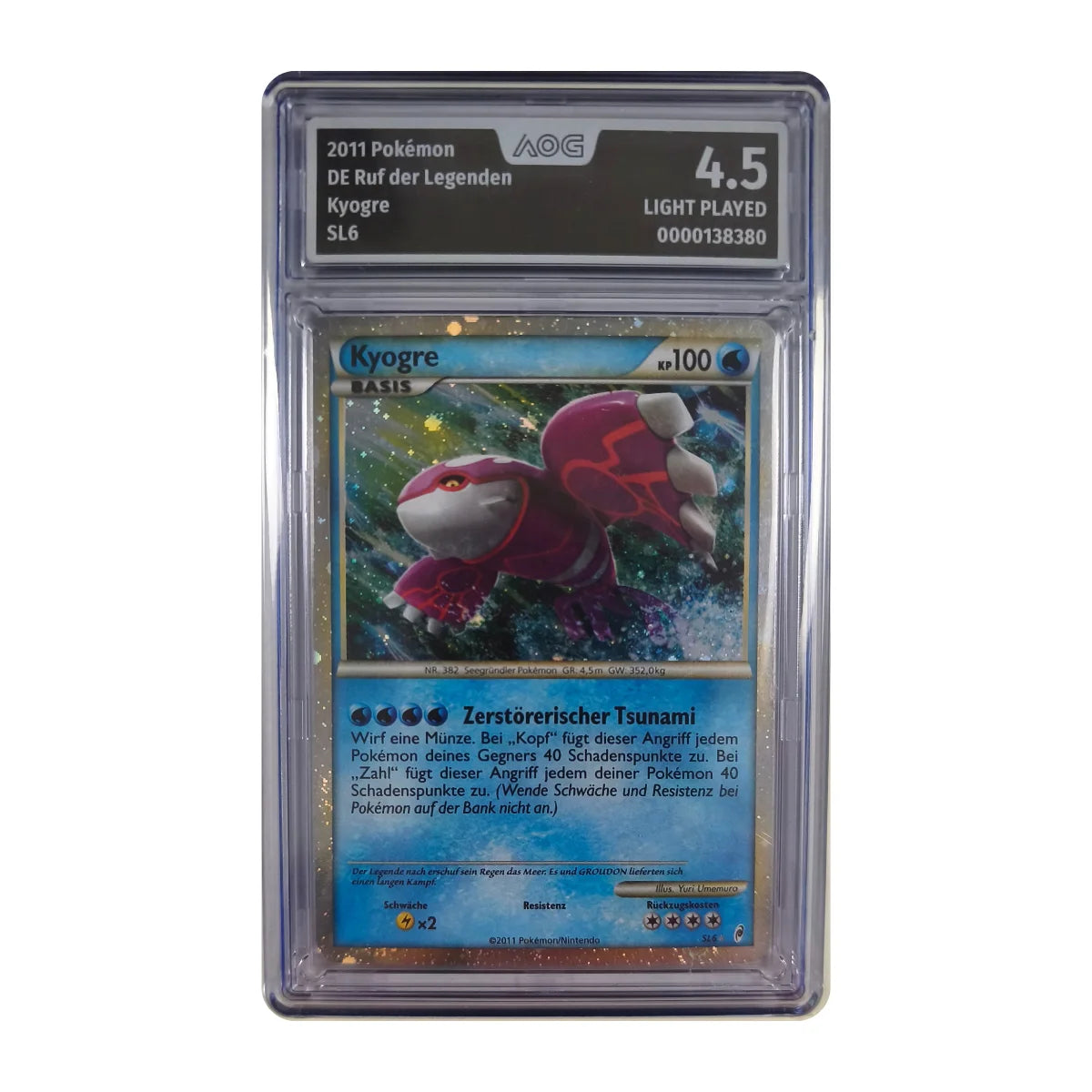 Pokémon - Kyogre Shiny Holo SL6 (Ruf der Legenden) – AOG 4.5 Ligeramente jugada