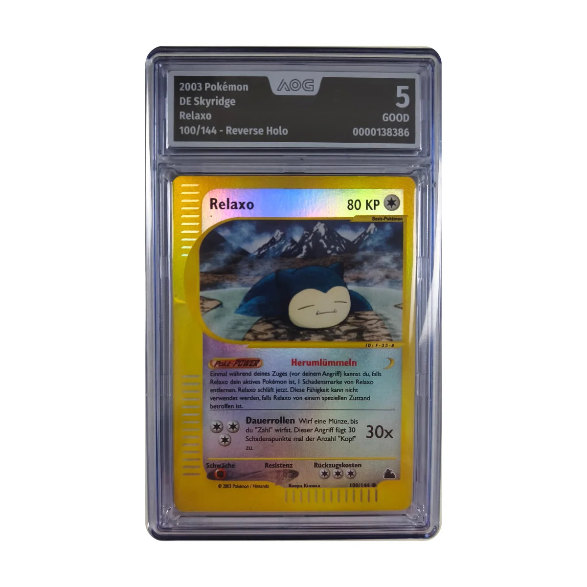 Pokémon - Relaxo Reverse holo #100/144 (Skyridge) – AOG 5 Bueno