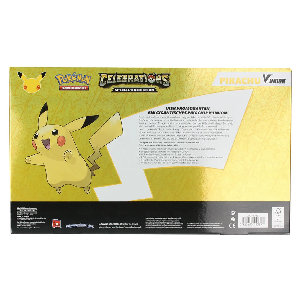 Pokémon - Celebrations Pikachu-V-UNION Caja colección especial - Alemán