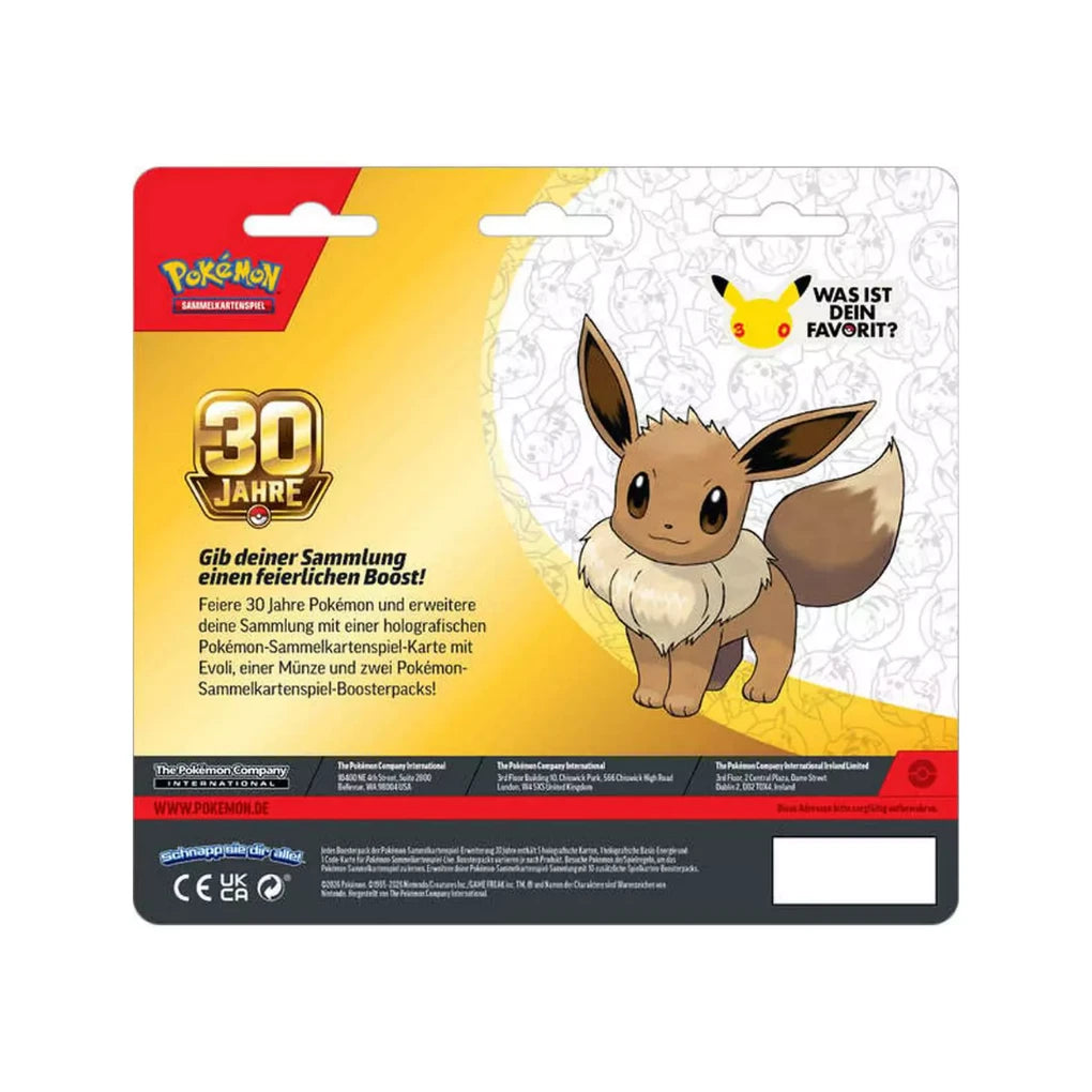 Pokémon - Blíster de 2 unidades de 30 años Eevee - DE