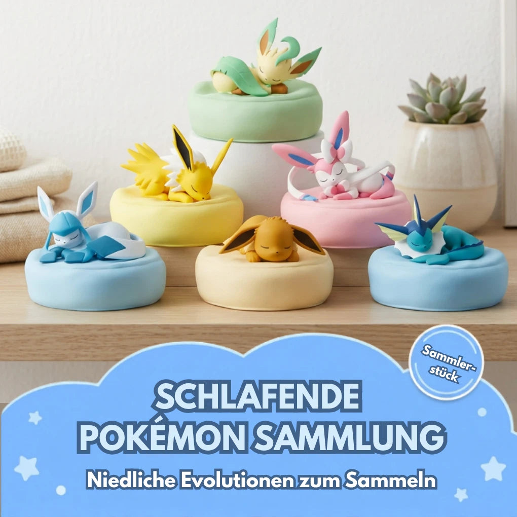 Pokémon Eeveelutions Sleeping Series Caja ciega – Figura coleccionable de Evoli y evoluciones
