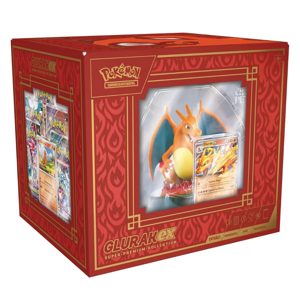 Pokémon - Glurak ex - Caja colección súper premium con figura - Alemán