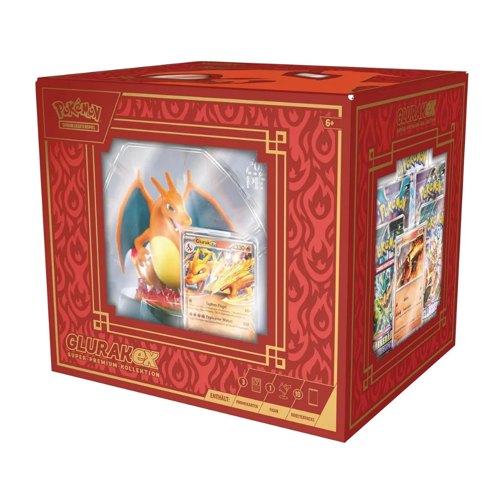Pokémon - Glurak ex - Caja colección súper premium con figura - Alemán