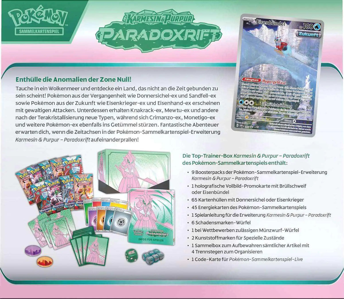 Pokémon - Scarlet & Violet: Paradox Rift Iron Valiant Elite Trainer Box - EN