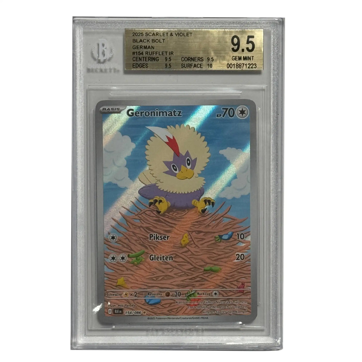 Pokémon – Geronimatz IR #154 (Black Bolt) – BGS 9.5 Gem Mint