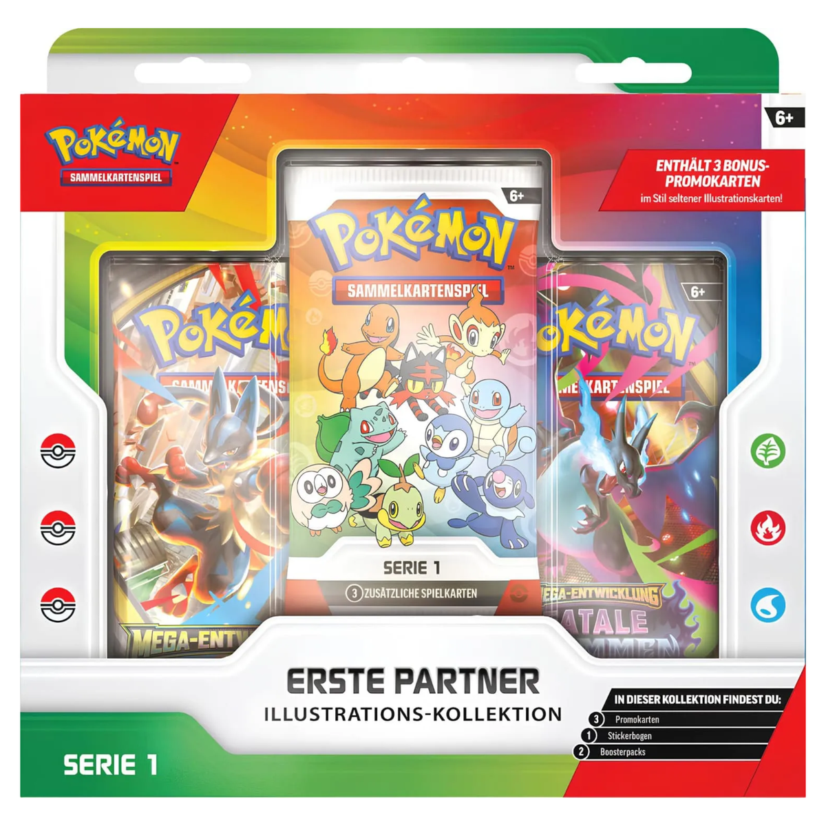 Pokémon - Caja colección Ilustración Primer Compañero Serie 1 - Alemán