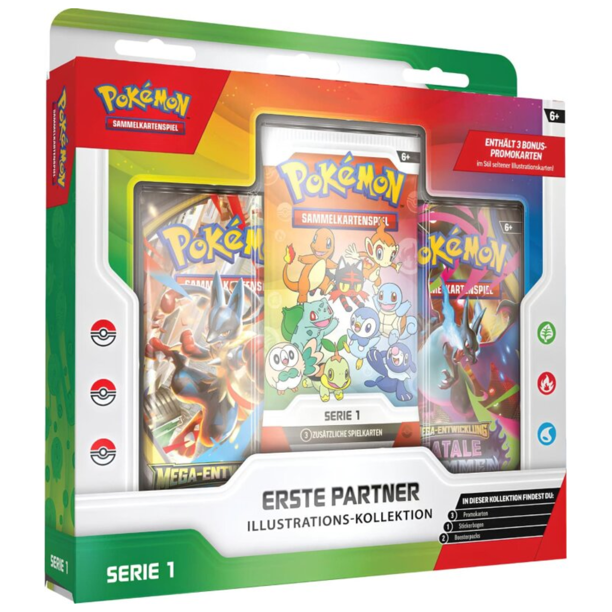 Pokémon - Caja colección Ilustración Primer Compañero Serie 1 - Alemán