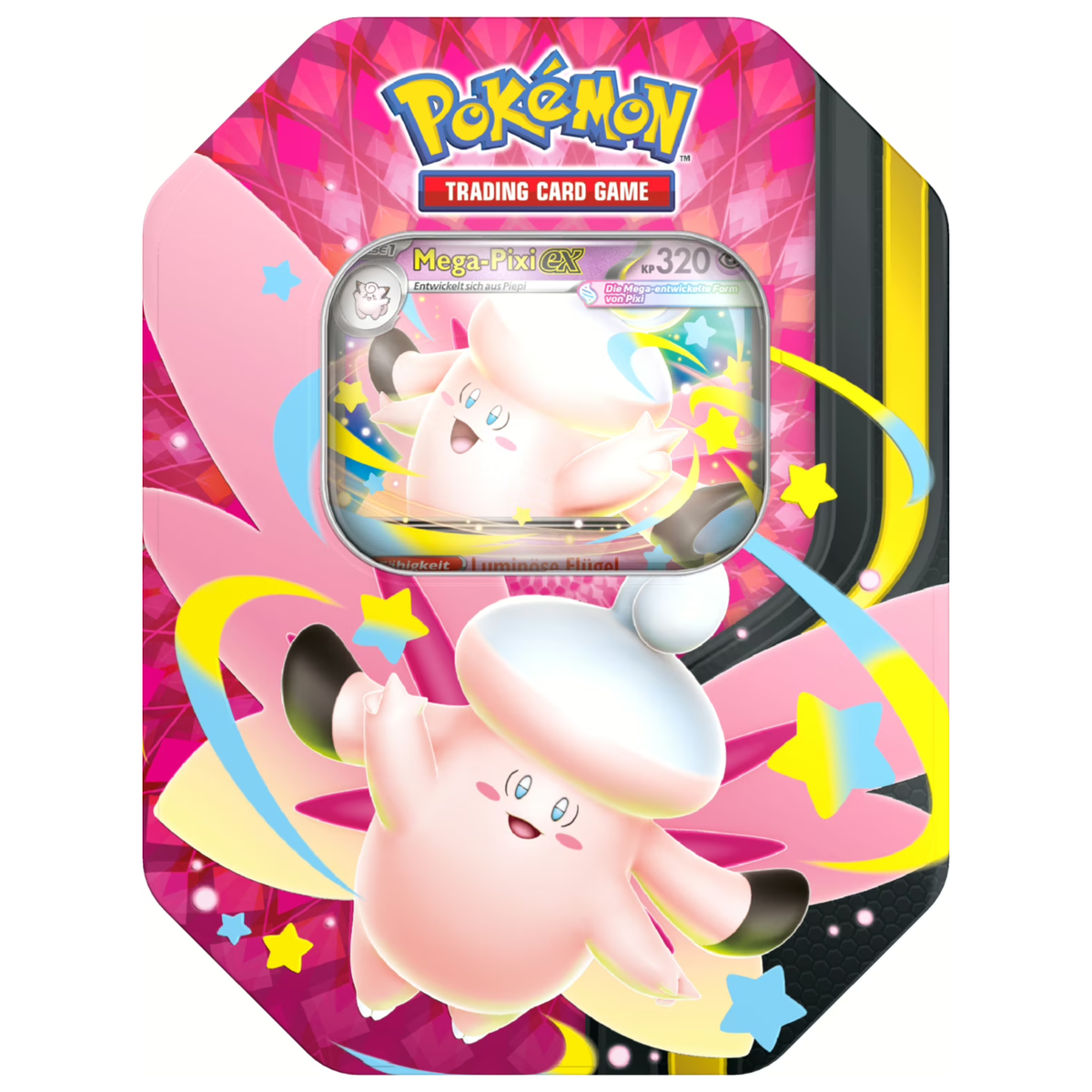 Pokémon - Mega-Entwicklung Lata metálica #129 Mega-Pixi - Alemán
