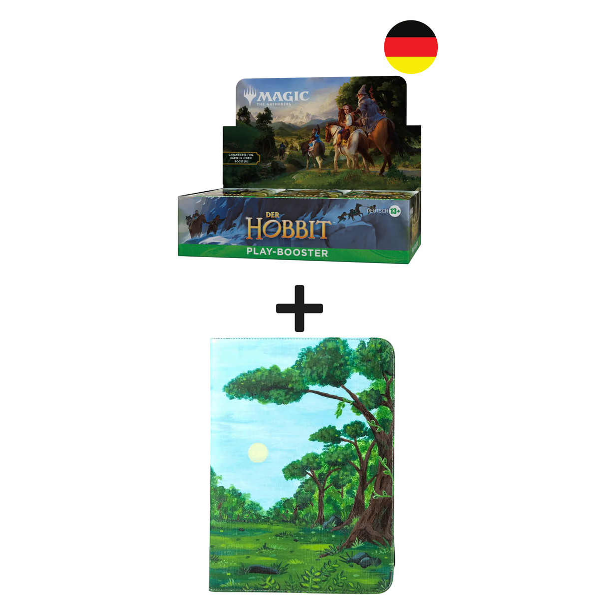 MTG The Hobbit Caja de sobres play Alemán + Carpeta con cremallera Forest Bundle